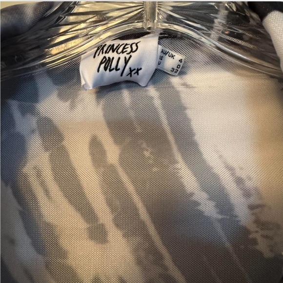 Princess Polly Clyde Long Sleeve Top Black / White size 0 - Picture 2 of 5